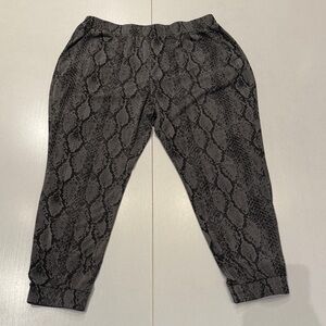 Express Gray Snake Print Jogger Pants